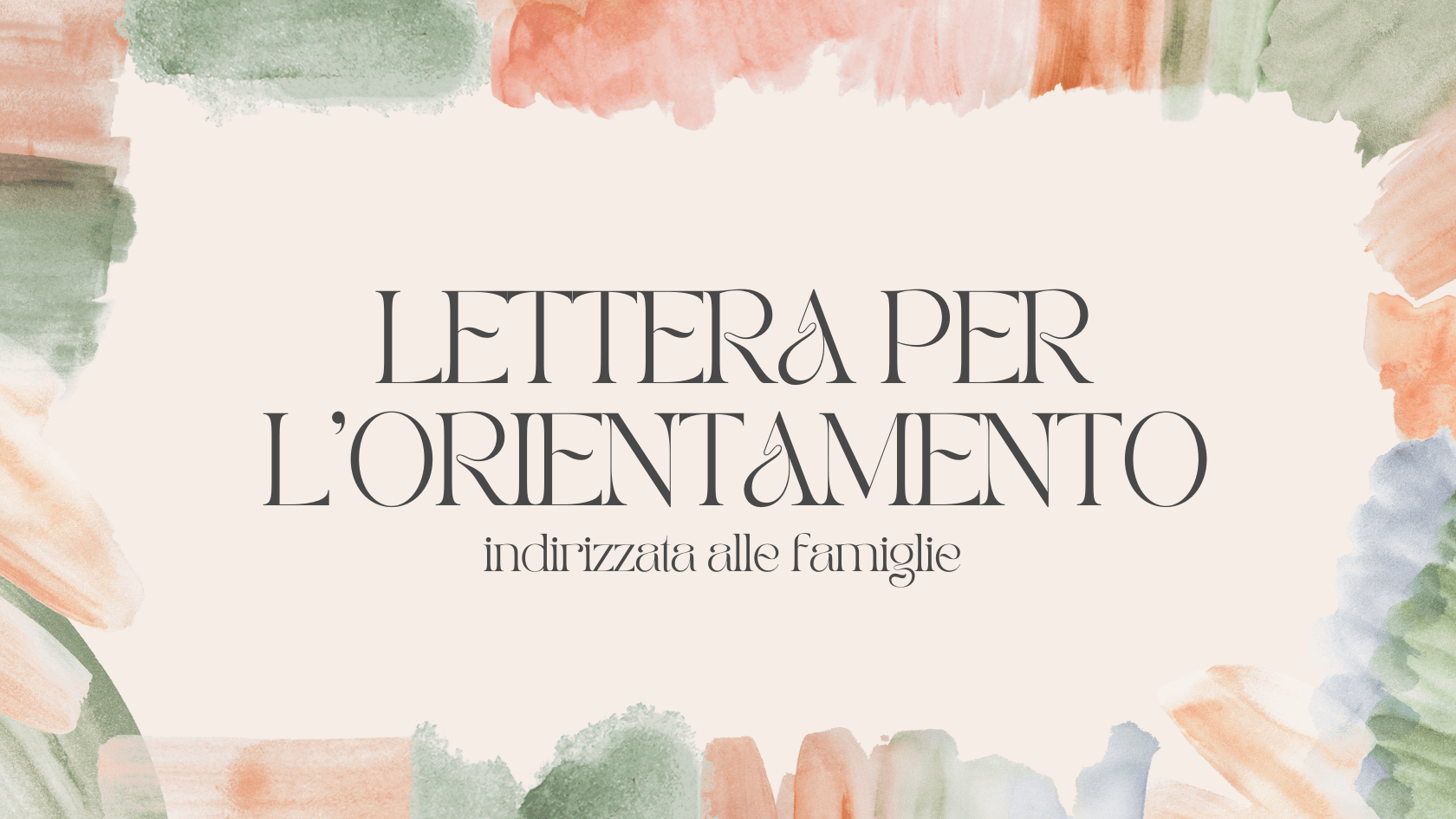 lettera ministro orientamento